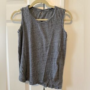 Madewell Whisper Cotton Crew Neck Tank, Grey, XXS